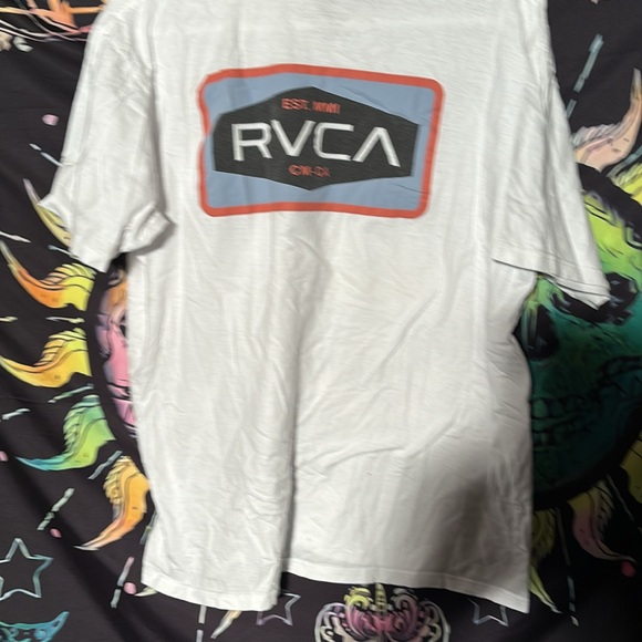 RVCA Mens White Graffic t shirt Size XL - Picture 2 of 3